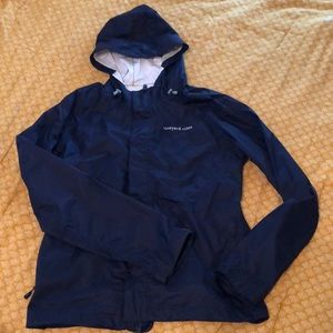 Navy Blue Vineyard Vines Rain Jacket